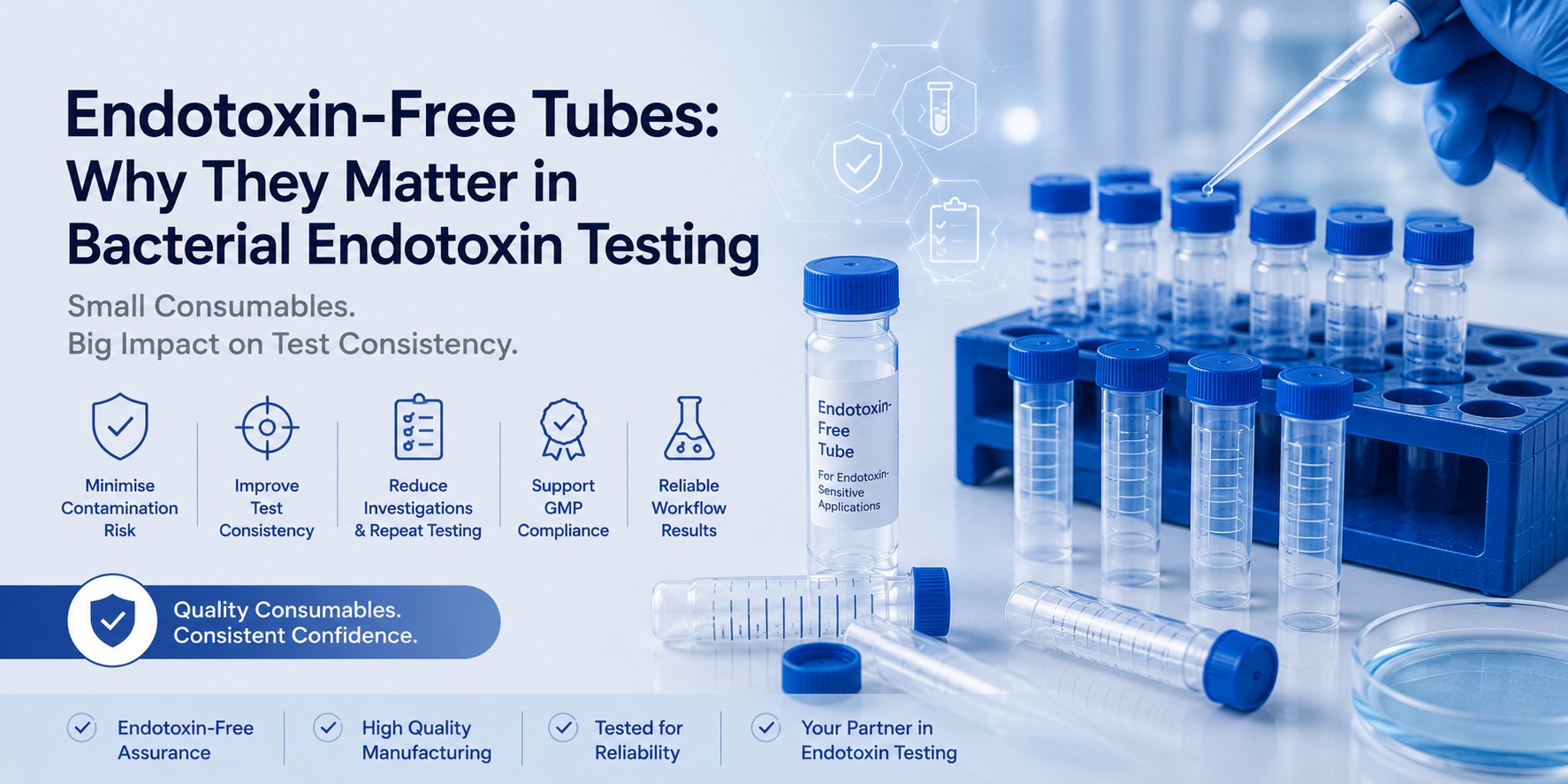 Endotoxin-free tubes for precise testing