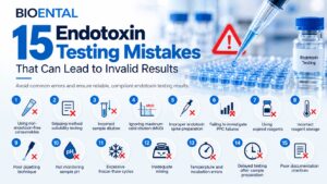 15 common endotoxin testing mistakes that can lead to invalid results, including PPC failures, dilution errors, reagent issues, and method suitability problems.